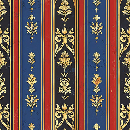 Medieval French Pattern 3 Quilting Cotton Fabric