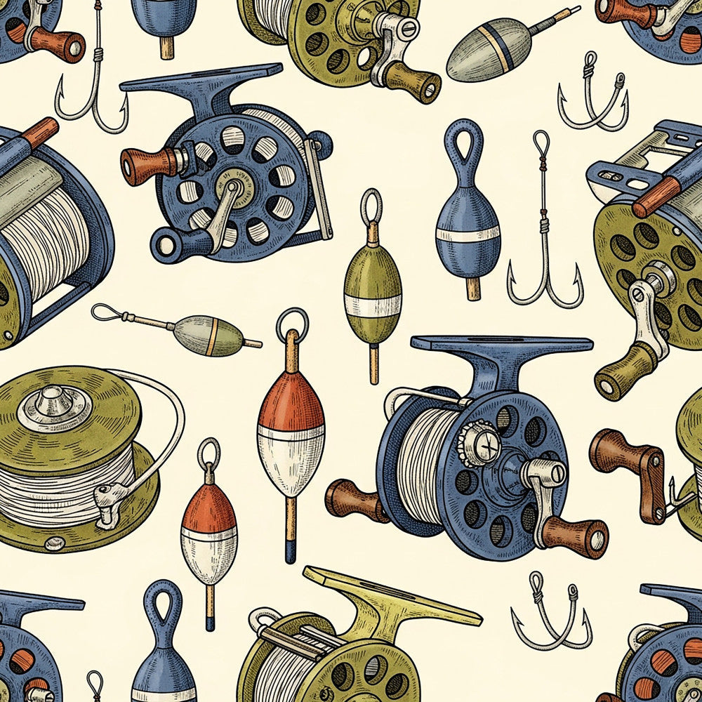Angler's Vintage Almanac Pattern 14 Minky Fabric