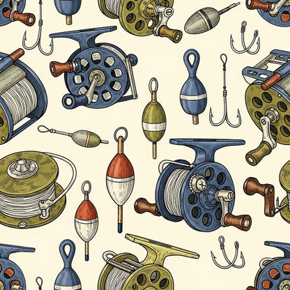 Angler's Vintage Almanac Pattern 14 Minky Fabric