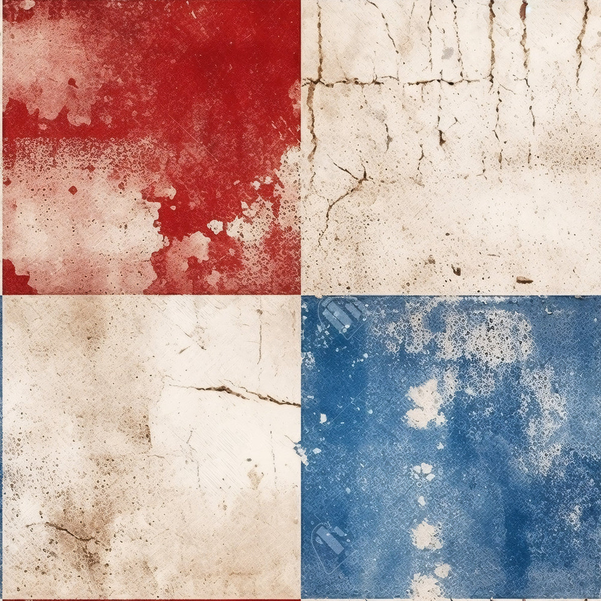 Faded Americana Pattern 18 Minky Fabric