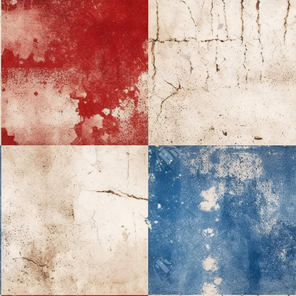 Faded Americana Pattern 18 Minky Fabric