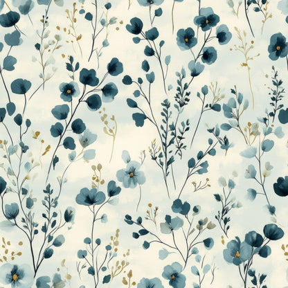 Painted Blossoms Pattern 8 Minky Fabric