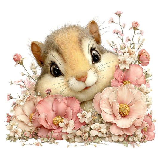 cute cat, kitten, feline, pink flowers, blush pink, coral pink, cream, ivory, tan, beige, floral, botanical, peonies, baby's breath, delicate flowers, whimsical, sweet, adorable, animal lover, cat lover, spring, pastel colors, vintage style, gentle, soft, nursery, baby quilt, children's, illustration art, nature inspired