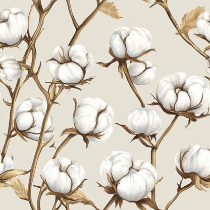 Ivory Boll Harvest Pattern 10 Minky Fabric