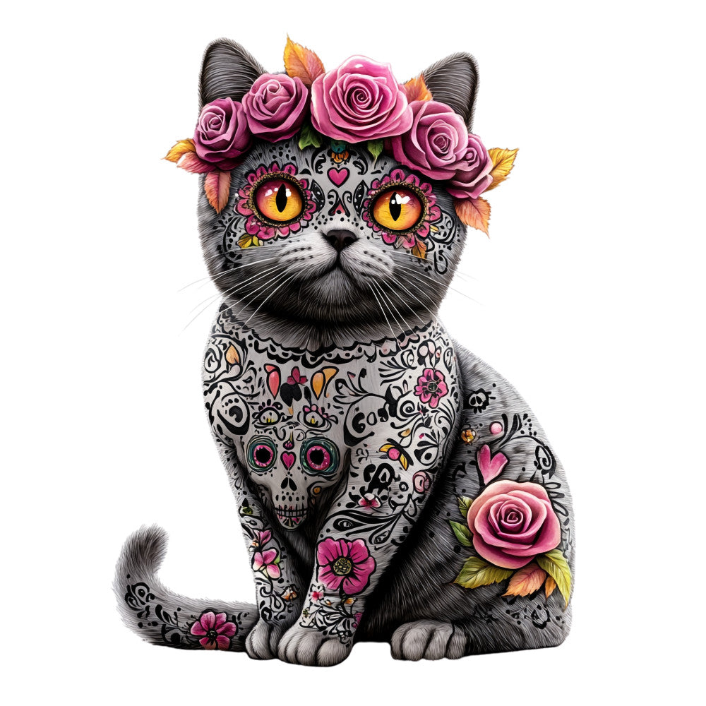 Cats de Los Muertos Fabric Panel 25
