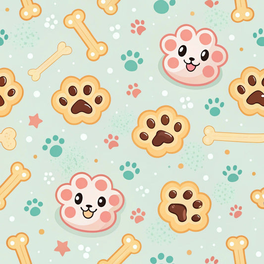 Dog Paws Pattern 22 Quilting Cotton Fabric