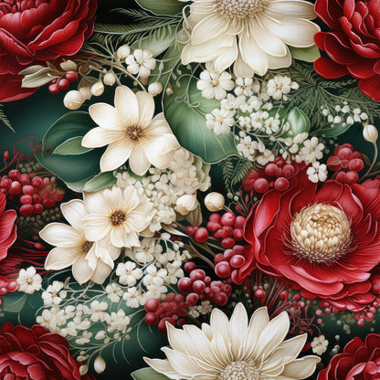 Winterberry Blooms Pattern 13 Minky Fabric