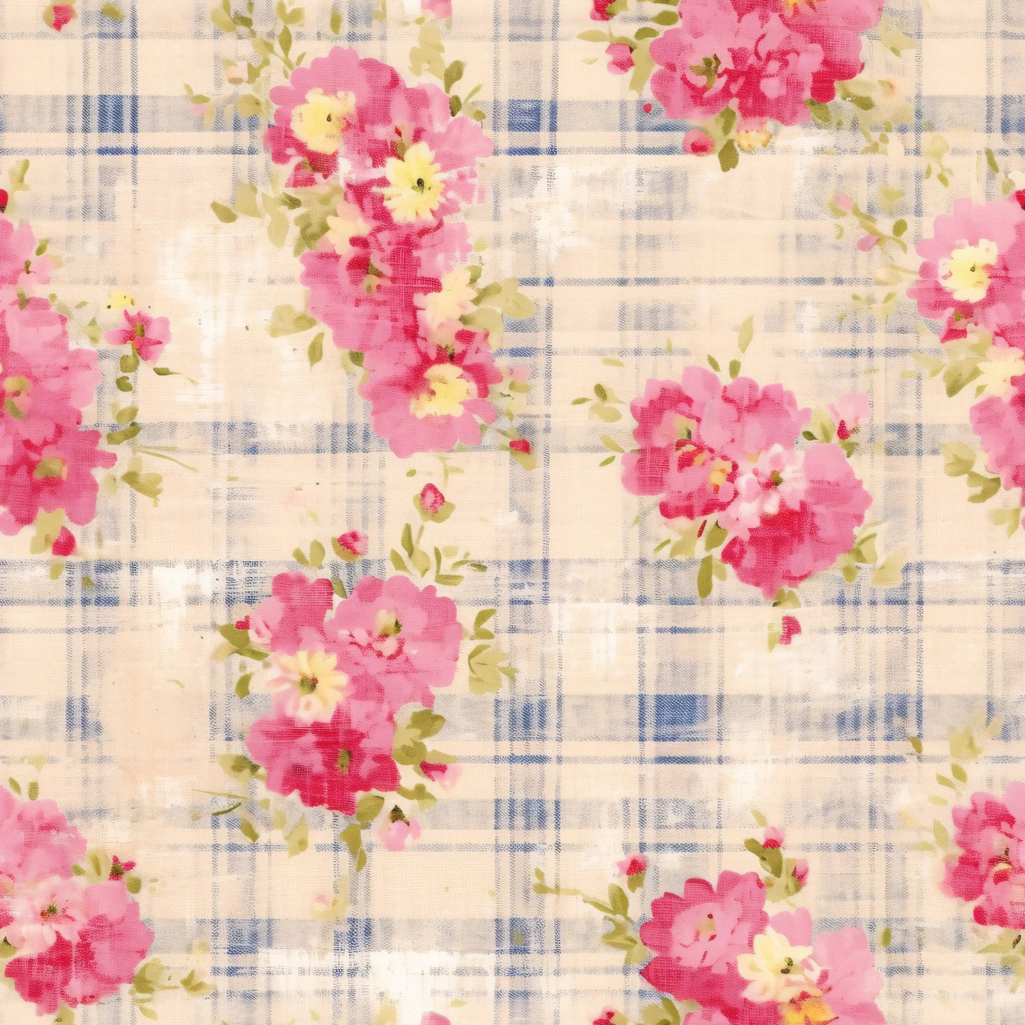 Country Girl Plaid Pattern 4 Quilting Cotton Fabric