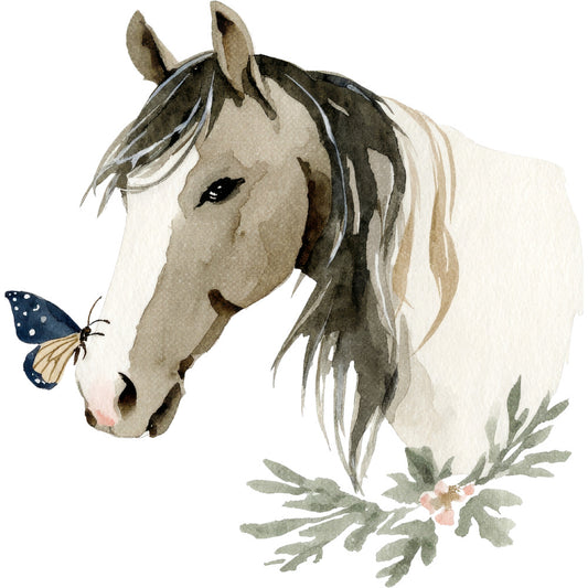 Watercolor Horses Fabric Panel 69