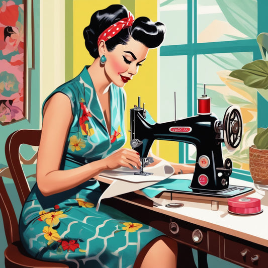 Sewing Ladies Fabric Panel 13