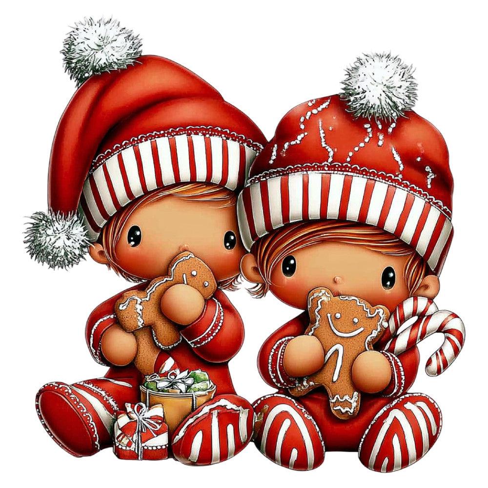 christmas, holiday, red, white, cream, gingerbread, candy cane, festive, whimsical, cute, children, kids, winter, season, cheerful, playful, gnome, elf, peppermint, striped, decorative, baby, nursery, wall hanging, traditional, vintage, jolly, sweet treats, festive decor