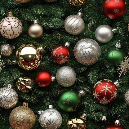 Baubles and Boughs Pattern 7 Minky Fabric