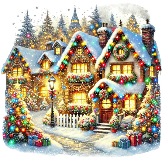 Christmas Villages Fabric Panel 65