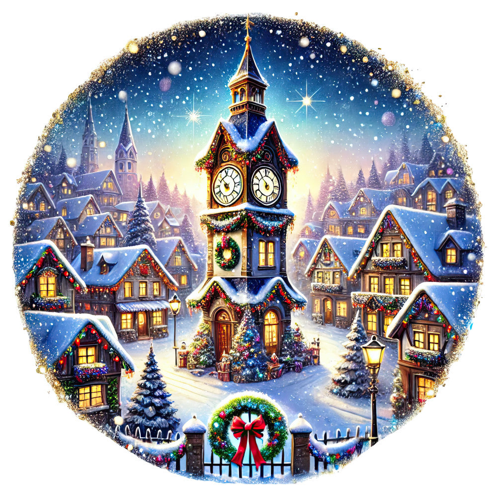 Christmas Villages Fabric Panel 35