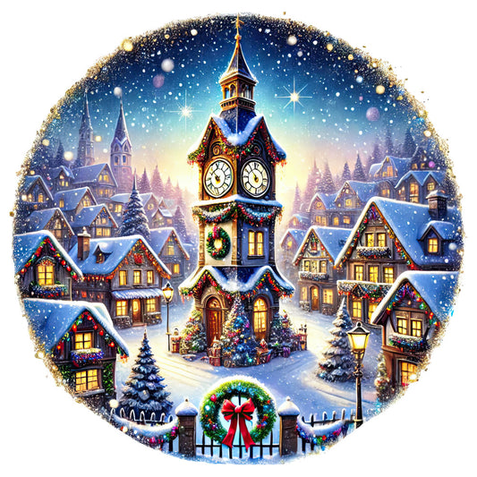 Christmas Villages Fabric Panel 35