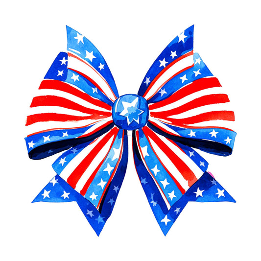 Patriotic Bows Fabric Panel 12