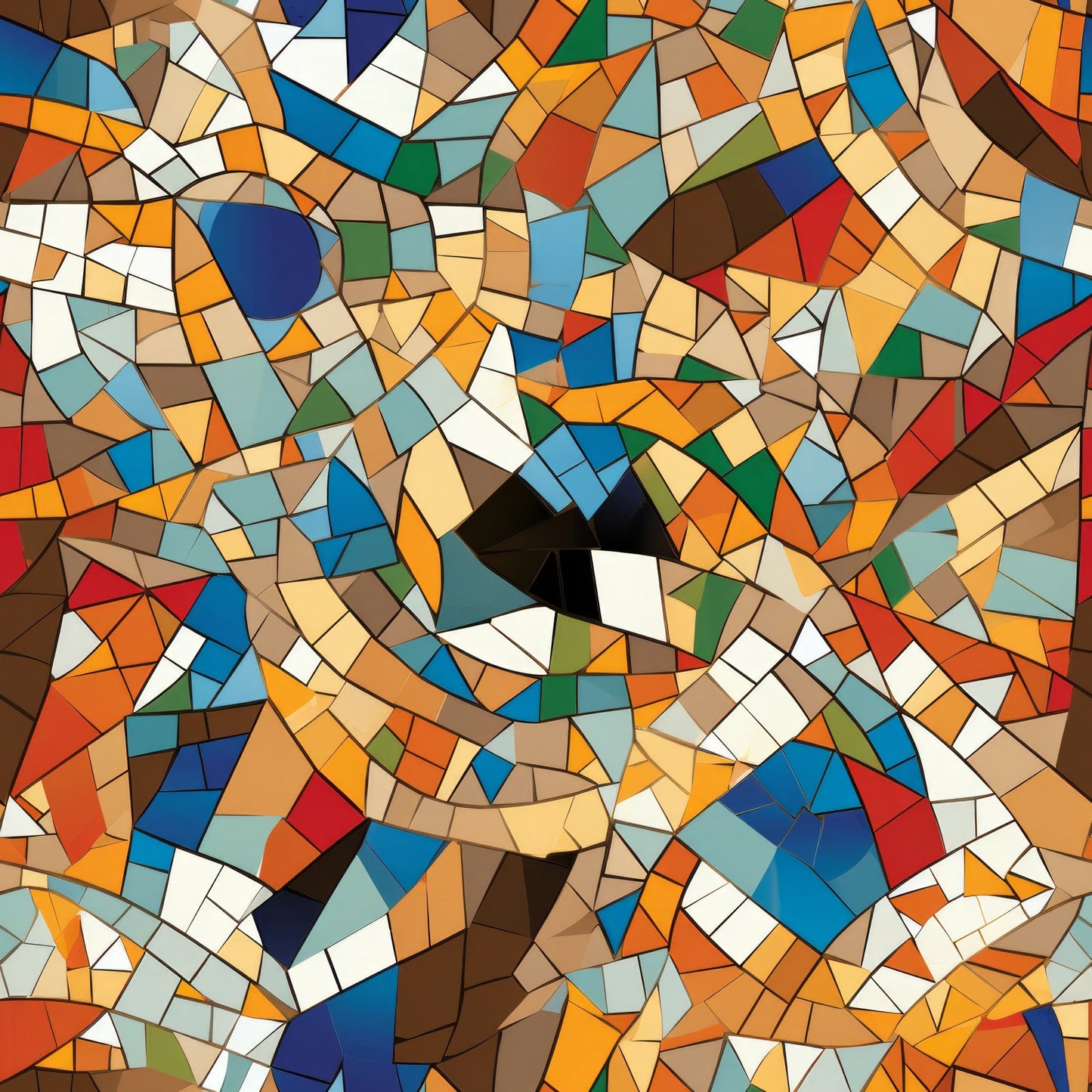 Mosaic Art Pattern 18 Quilting Cotton Fabric