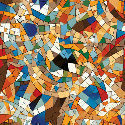 Mosaic Art Pattern 18 Quilting Cotton Fabric