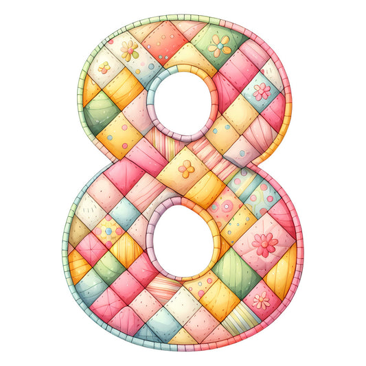 pastel pink, soft yellow, mint green, cornflower blue, coral pink, peachy orange, cream, quilted patchwork, geometric, diamond pattern, floral, dotted, striped, whimsical, cheerful, folk art, cottage core, spring, summer, flowers, daisies, polka dots, traditional, colorful, multi-colored, baby quilt, nursery, children's, decorative, sweet