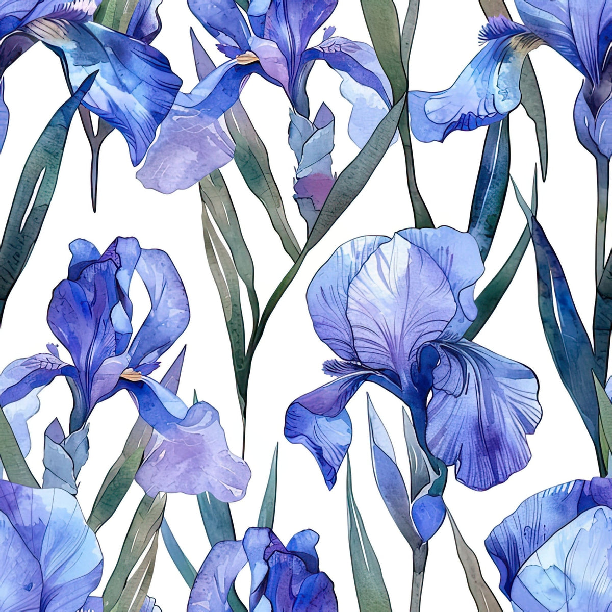 Indigo Garden Pattern 8 Minky Fabric