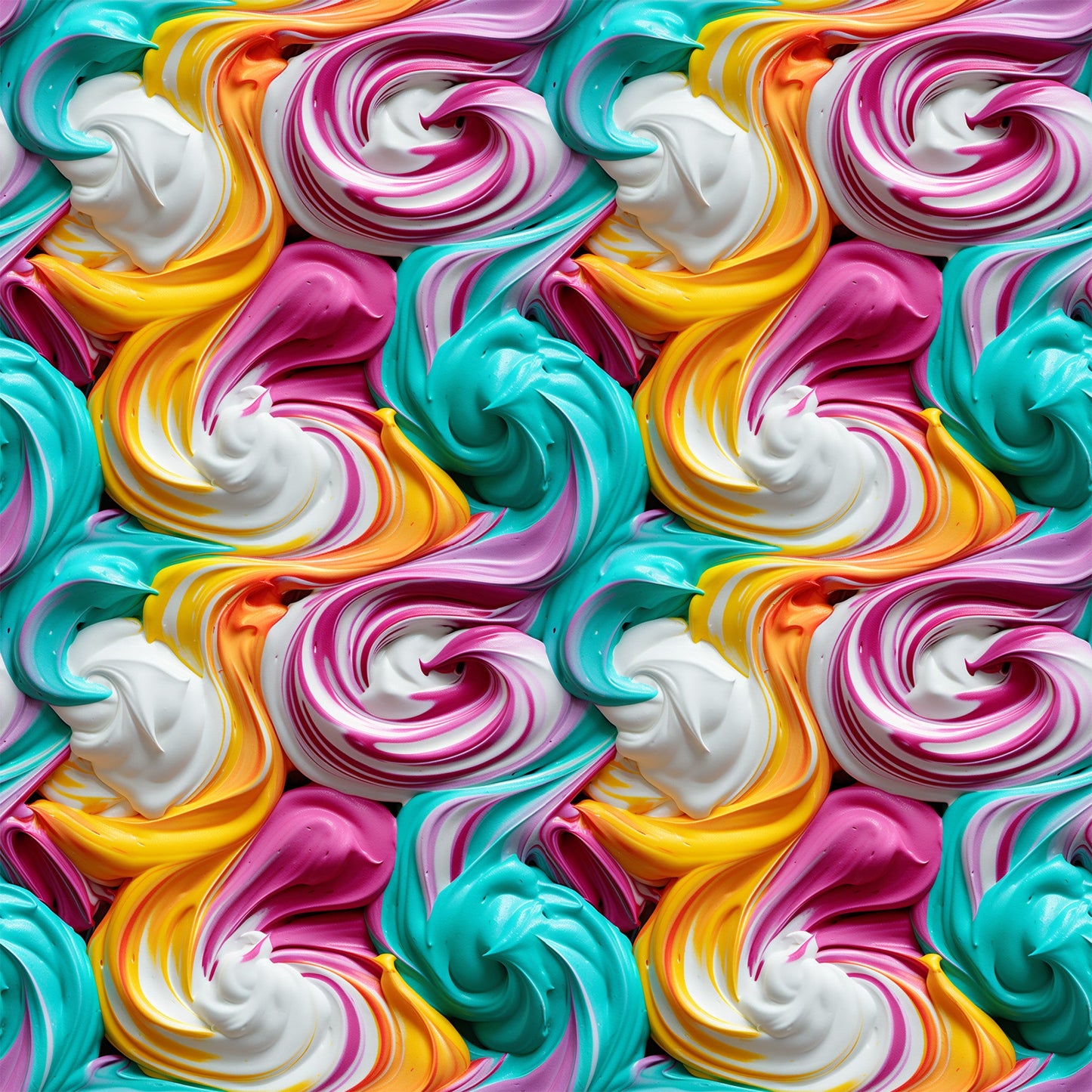Yummy Frosting Pattern 6 Quilting Cotton Fabric