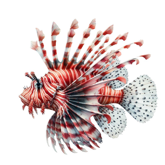 Watercolor Sea Fish Fabric Panel 10
