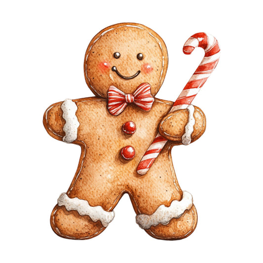 Christmas Gingerbread Man Fabric Panel 21