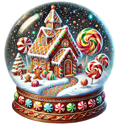 Christmas Snow Globes Fabric Panel 58