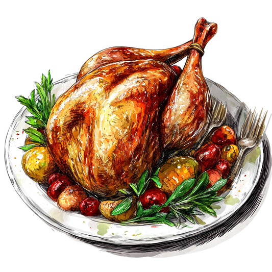 Watercolor Thanksgiving Fabric Panel 14