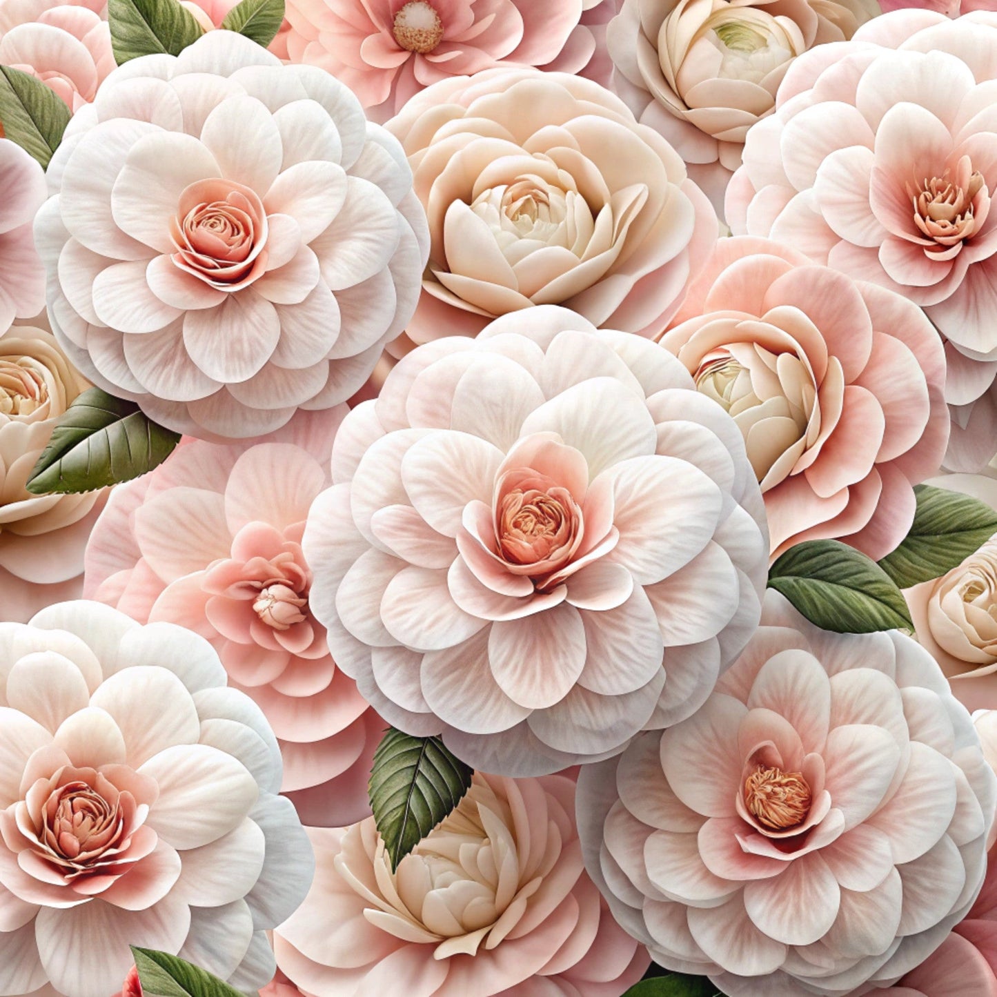 Realistic Flowers Pattern 17 Quilting Cotton Fabric