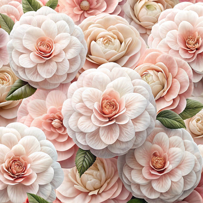Realistic Flowers Pattern 17 Quilting Cotton Fabric
