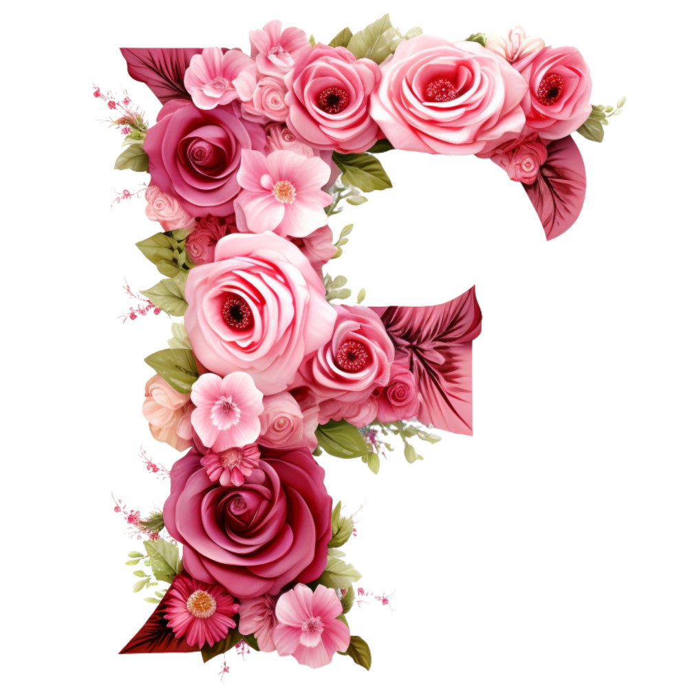 Rose Alphabet Fabric Panel 2