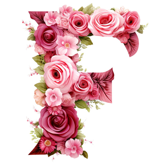 Rose Alphabet Fabric Panel 2