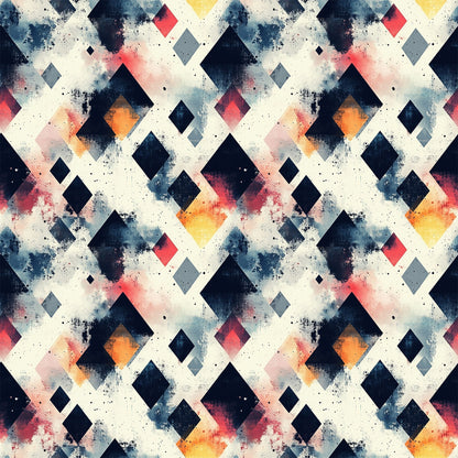 Retro Ember Wash Pattern 3 Minky Fabric