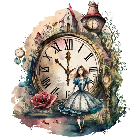 Classic Alice in Wonderland Fabric Panel 2