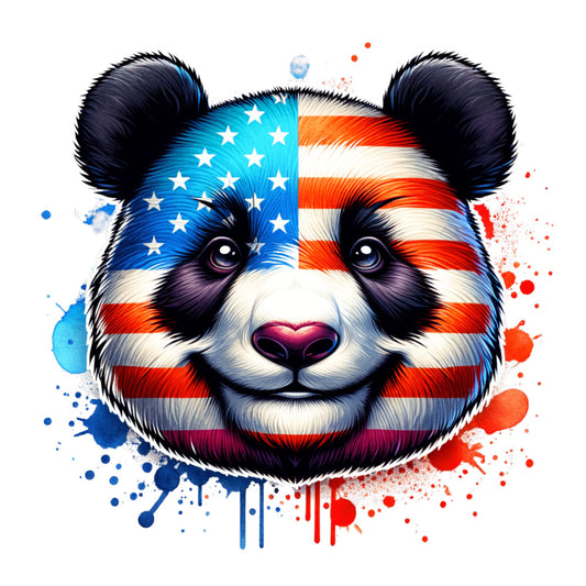 American Flag Animal Fabric Panel 3