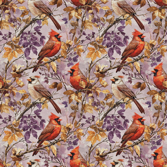 Red Cardinals Pattern 10 Quilting Cotton Fabric