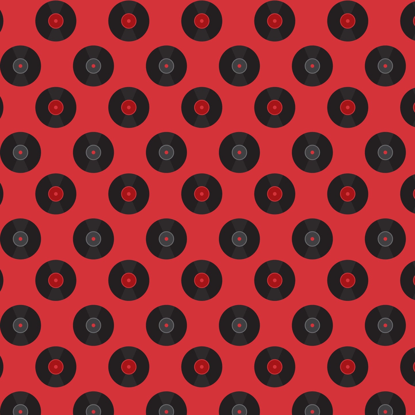 50s Black and Red Diner Pattern 8 Quilting Cotton Fabric