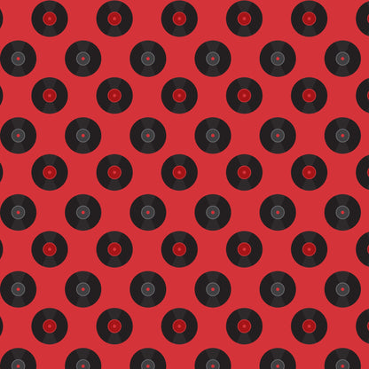 50s Black and Red Diner Pattern 8 Quilting Cotton Fabric