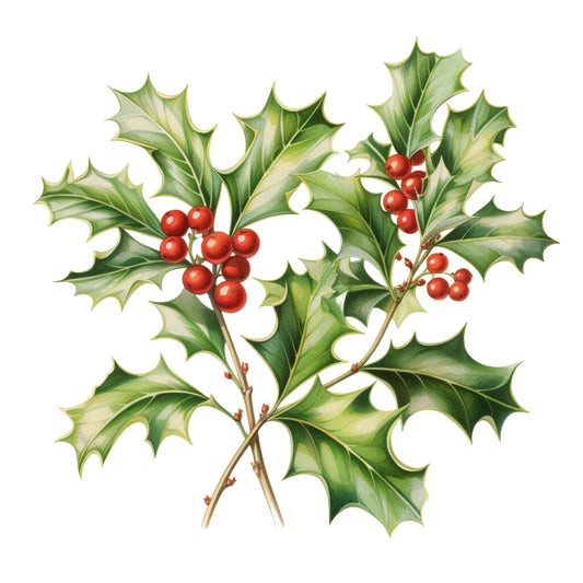 Holly and Baubles Fabric Panel 17