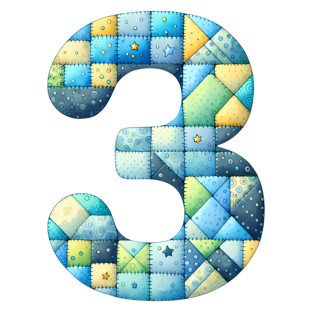 sky blue, pale yellow, sage green, navy blue, aqua, patchwork, geometric, celestial, stars, whimsical, baby, nursery, quilt panel, soft colors, pastel, stitched, playful, children's, dreamy, nighttime theme, cloud pattern, dot motif, mixed pattern, contemporary, gentle, soothing, gender neutral, bedding, baby shower