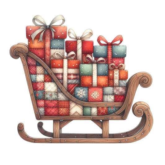 Christmas Patchwork Fabric Panel 4