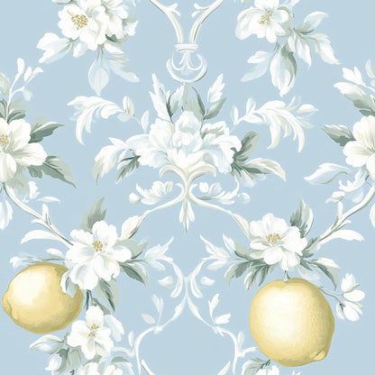 Lemon Floral Shabby Chic Pattern 7 Quilting Cotton Fabric