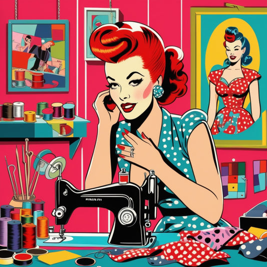 Pop Art Sewing Fabric Panel 86