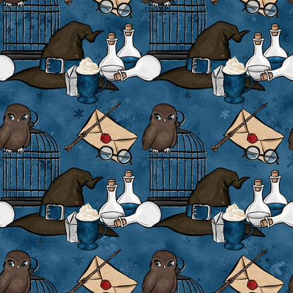 Owl Post Academy Pattern 37 Minky Fabric