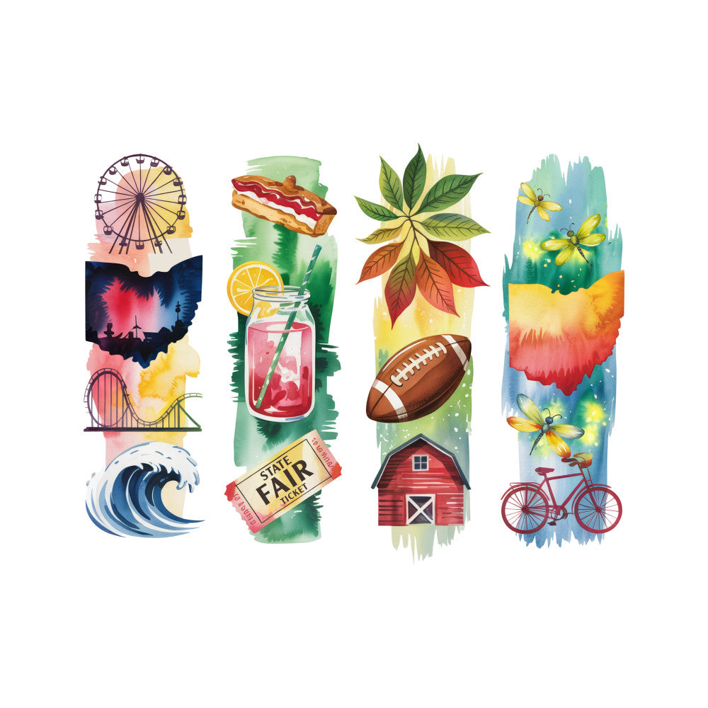 Brushstroke State Fabric Panel 32