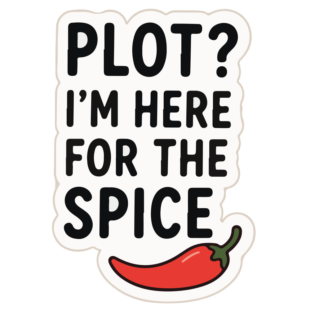 humor, funny, kitchen, food, spice, red chili pepper, chili pepper, cooking, cook, chef, novelty, whimsical, modern, contemporary, black and white, bright red, green stem, witty, playful, inspirational, quote, text, typography, culinary, foodie, kitchen decor, casual, fun, trendy, conversation starter