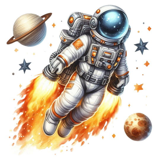 Cute Little Astronaut Fabric Panel 2