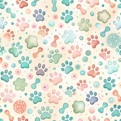 Puppy Prints Pattern 5 Minky Fabric