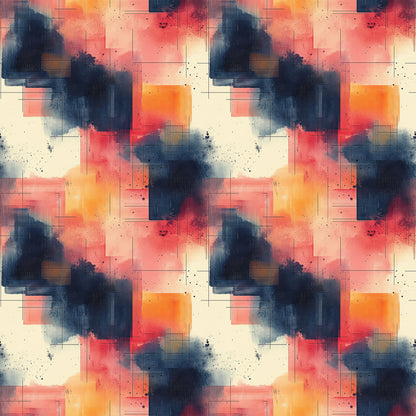 Mid Century Mod Geometric Pattern 6 Quilting Cotton Fabric